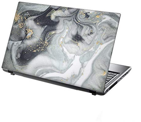 TaylorHe 13-14 inch Laptop Skin Vinyl Decal with Colorful Patterns and Leather Effect Laminate MADE IN England Flowing Marble