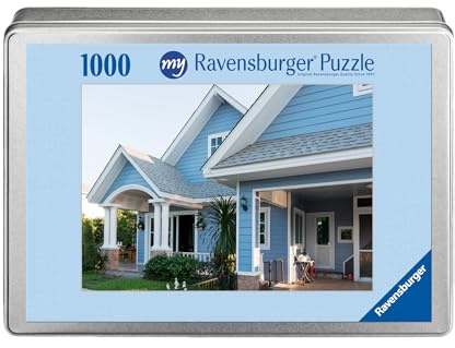 Ravensburger Fotopuzzle - 1000 Teile Puzzle zum Selbstgestalten - personalisierte Fotogeschenke für Kinder und Erwachsene (Verpackung: Metallbox Hellblau, 1000 Teile - Querformat)