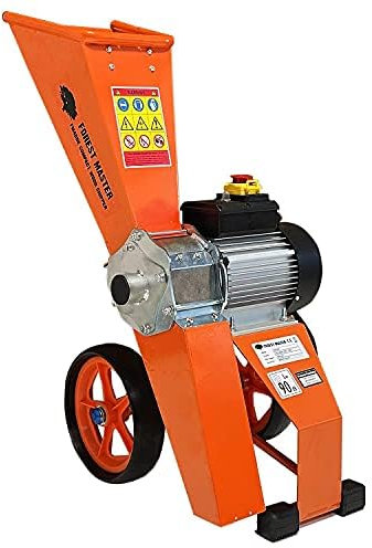 Forest Master Garten Kompakter FM4DD-MUL 4HP elektrischer Holzhäcksler, Schredder, Mulcher, kann Grünabfälle, Papier, Kartonzweige bis zu 50 mm abbauen