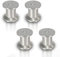 Lospitch 4er Set Aluminium Möbelfüße Höhe 80mm, belastbar bis 250 Kg, Runde Schrankfüße Tischfuß Sofafuß Möbelbeine, für Möbel, Küchenschränke, Höhenverstellbar 15mm