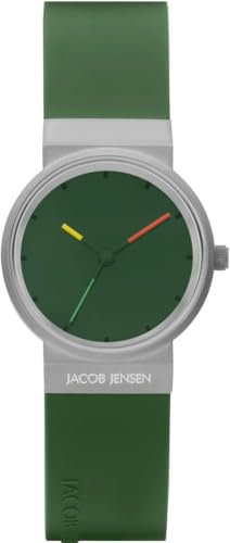 Jacob Jensen Damen-Uhren Analog Quarz One Size Grün 32020798