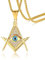 HCMA Freimaurer Auge der Vorsehung Illuminati Pyramide All Seeing Eye Anhänger für Männer Titan Stahl CZ Stein Punk Halskette