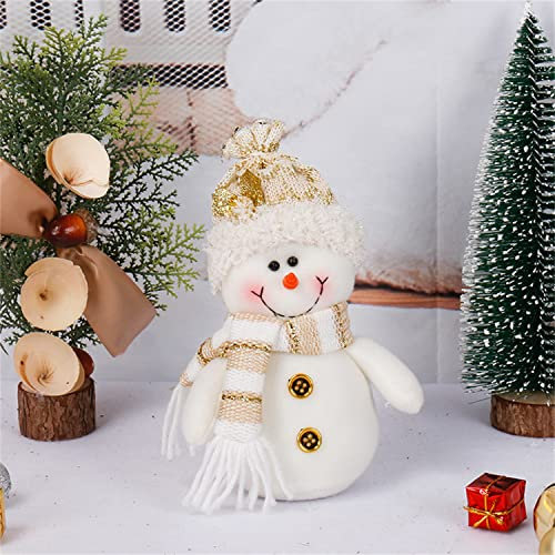 Sarah Duke Plüschtier Weihnachten Kuscheltier, Weiß Weihnachtsmann Schneemann Plüschpuppe, Cartoon Plüsch Puppe Spielzeug Geschenk Verzierung für Weihnachten 22cm (Schneemann)