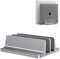 BULL-TECH Vertical Laptop Stand, Adjustable 2 Slot Aluminum Desktop Holde(Up to 17.3 inch), Fits All MacBook/Microsoft Surface/HP/Dell/ChromeBook/iPad and Gaming Laptops (Grey)