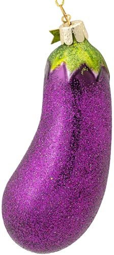 SIKORA BS597 Aubergine Christbaumschmuck Glas Ornament Weihnachtsbaum Anhänger