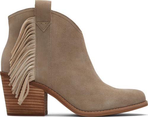TOMS Damen Constance Stiefelette, Dune Suede/Fransen, Größe 39, Dune Wildlederfransen, 39 EU