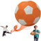 Qooloo Fussball Kurvenball für Kinder, Eva Gummi Ball Fußball, Football mit wissenschaftlichem Design Fußball, 23cm Curve Soccer