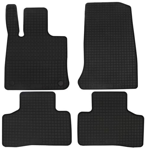 PETEX Passform Gummimatte für Mercedes GLC (X254) ab 07/2022, 4-teiliges Set, PKW Auto Fußmatte, schwarz, robust, wetterfest