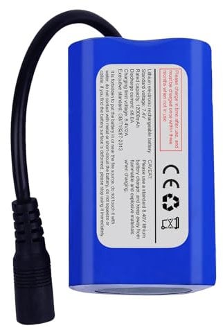 7.4V RC Boat Battery Bait Boat Battery Part for Nesting Boat Bait Boat Fishing Supplies, Matching Various Bait Boats (12000mAh)