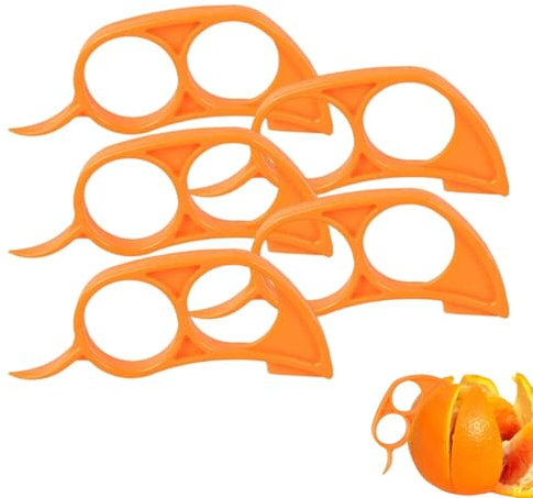 Sbucciatore per arance, pelapatate per agrumi, 5 tagliapasta per agrumi, strumento da cucina, pelapatate resistente e affilato, pelapatate facile da usare per agrumi, utensile da cucina perfetto