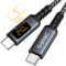 240W Câble USB C LED [3M] PD 48V/5A Câble de Charge rapide vers USB C avec puce E-Mark pour iPhone 15, iPad, MacBook,Galaxy, Huawei,Tablette Google