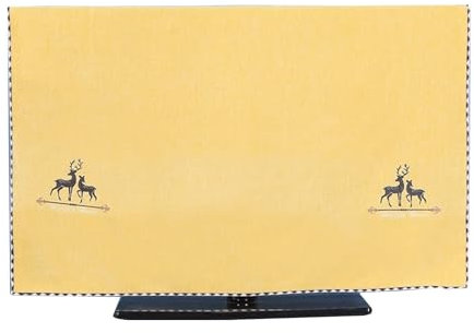 WYBZDA Cubierta de TV Estilo Chino para Salón Cubierta Antipolvo para TV A Prueba de Humedad para 32-75in LCD Funda para Televisor Universal(37-40in(94 * 55cm),Yellow-B)