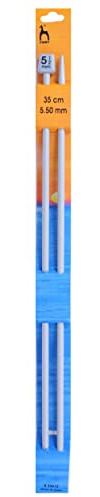 Pony P33612 Single Ended Classic Knitting Pins, Aluminium, Multi-Colour, 5.5mm