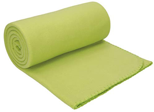 Betz Luxus Fleecedecke Kuscheldecke Wohndecke Farbe grasgrün Größe 130x170 cm Qualität: 180 g/m² …
