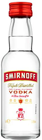Smirnoff Red No. 21 Premium Vodka Triple Destilled Wodka Alkohol 37.5% 50ml