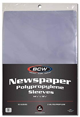 BCW 1-SSLV-NP-14X19 Newspaper Sleeves - 14X19