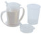 NRS Healthcare Beakers with Lids plus Two Handled Holder Set