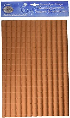 Rossi Rosa Pannello Tetto Tegole Grandi, Multicolore, 35 x 25 cm
