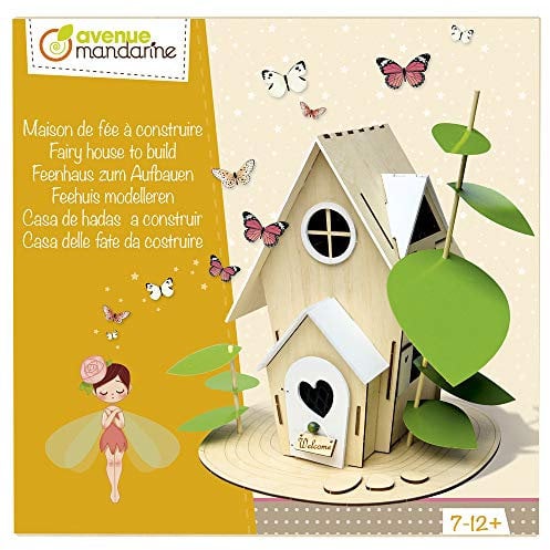 MY MANDARINE CO174C - Boite créative enfant - MAISON DE FÉES À CONSTRUIRE - en BOIS - À partir de 6 ans