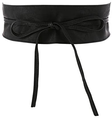 FASHIONGEN - Damen gürtel, Taillengürtel, Bindgürtel, Obi gürtel MICA - Schwarz, S-M