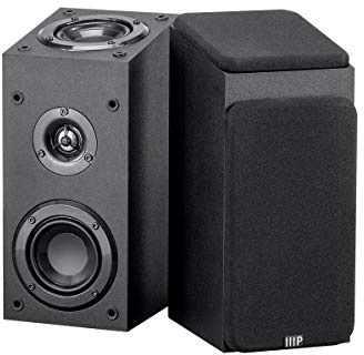 Monoprice 133833 Premium Immersive Satellite Speakers - Black (Pair) with 3Inch Woofer, 3/4Inch Aluminum Dome & 100 Watt Input Power