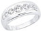 s.Oliver Damen-Damenring 925er Silber 7 Zirkonia 54 Silber 32013185