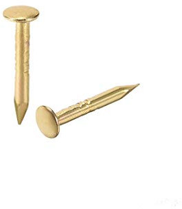sourcing map Pequeños Diminutos Hardware Clavos Hierro 1X8mm (DxL) para DIY Decorativo Cajas de madera Accesorios Dorado Tono 500Uds