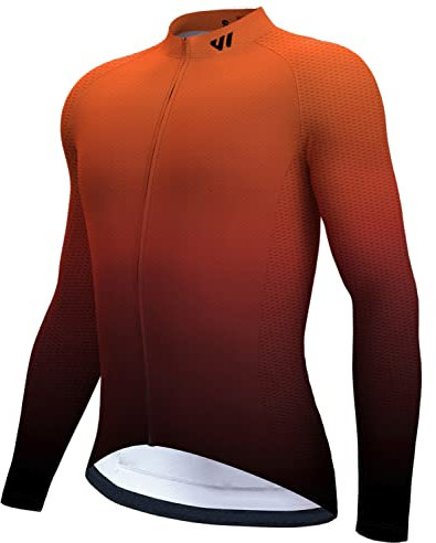 Lo.gas Radtrikot Herren Langarm - Rennrad Trikot Herren Reißverschluss mit Taschen, Sommer Atmungsaktiv