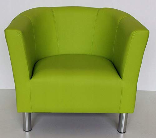 MartHome Club Trio Sessel, Polstersessel, Sitzsack, Hocker, Cocktail-Sessel, Kunstleder, Wohnzimmer, Büro, Schlafzimmer, Wartezimmer (grün)
