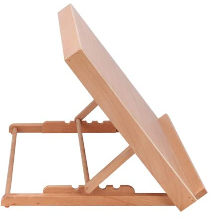 Trintion Desktop Easel 47 * 36 * 3.5cm Adjustable Drawing Board Wooden Art Drawing Board Wood Desk Easel