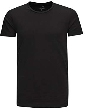 Seidensticker Herren T-Shirt - Regular Fit - Uni - Rundhals - Kurzarm - Stretch Schwarz (Schwarz 39) XL