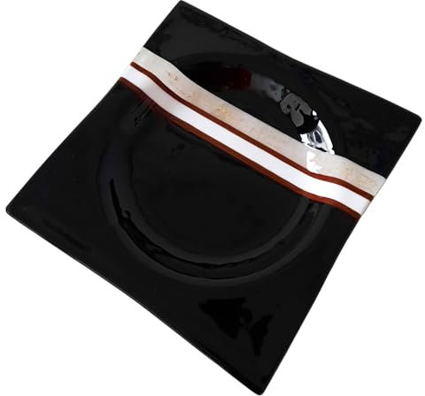 GUIZZO Creart - Vide-poches design moderne d'entrée, soucoupe accessoires maison idéal comme pièce maîtresse moderne design, vide poches en verre de Murano, objets pour la maison 24 x 24 H cm