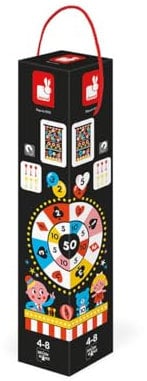 Janod - Magnetisches Darts-Spiel zum Thema Jahrmarkt - Geschicklichkeitsspiel Fördert Wendigkeit und Konzentration 6 Darts - Beidseitig nutzbar Ab 4 Jahren, J02083