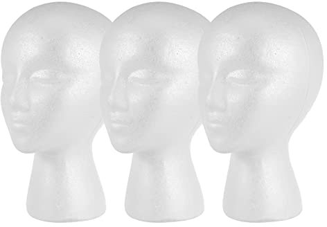 Beaupretty 3st Schaufensterpuppe Aus Schaumstoff Perücke Machen Kopf Perückenkopfständer Mit Schaufensterpuppenkopf Perücke Übungskopf Männchen Weiß Mani Menschlicher Körper Männer Und Frauen