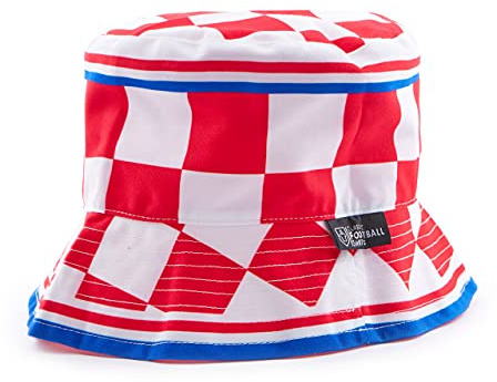 Classic Football Shirts Euro 96' Croatia Home Bucket Hat Rot/Weiß, rot / weiß