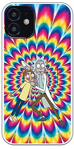 Personalaizer Schutzhülle für iPhone 12 Mini, Motiv Rick Morty LSD, transparent