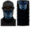 ShopINess Polaire Neck Warmer Cache-Cou Unisexe Echarpe avec Doublure Polaire Coupe-Vent pour Moto Ski Sport et Activités de Plein Air (Crâne Scanner)