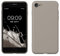 kwmobile Handyhülle für iPhone SE 2022 Hülle/iPhone SE 2020 / iPhone 8 / iPhone 7, für iPhone SE Hülle - Schutzhülle für kabelloses Laden - Case in Taupe