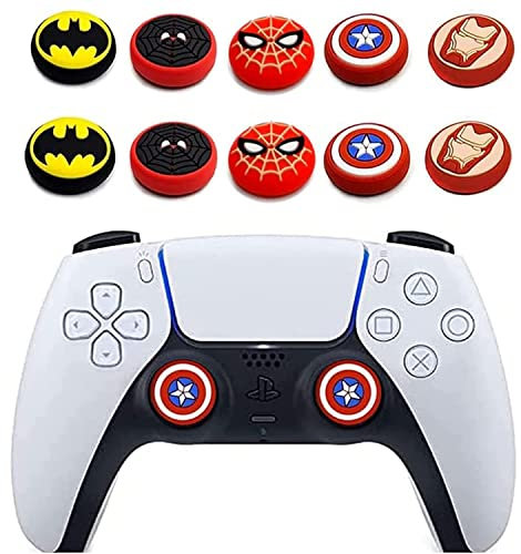10 fundas analógicas de agarre para el pulgar, controles inalámbricos, tapa de mando a distancia de juego, cubierta de protección de mango de silicona antideslizante para PS5/PS4/Xbox one/360/Switch