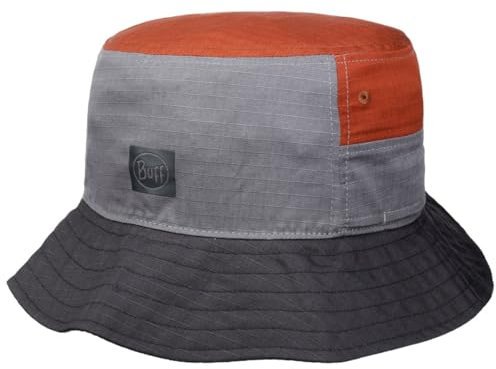 Buff Hak Khaki Sun Bucket Stoffhut Fischerhut Sonnenhut Anglerhut Sommerhut Strandhut (L/XL (58-61 cm) - grau)