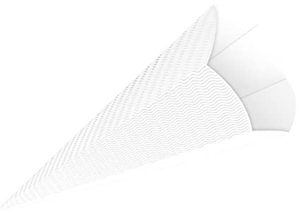 itenga Schultüten Rohling aus Bastelwellpappe 68cm - Schultüten Rohling zum Basteln - 3D Wellpappe (weiß)