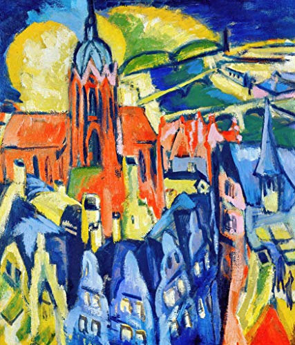 Kunstdruck/Poster: Ernst-Ludwig Kirchner Frankfurter Dom - hochwertiger Druck, Bild, Kunstposter, 65x75 cm