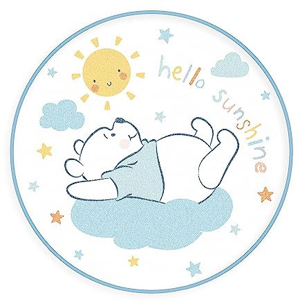 Herding Teppich, Disney's Winnie Pooh, Ø 90 cm, Oberseite aus 100% Polyamid