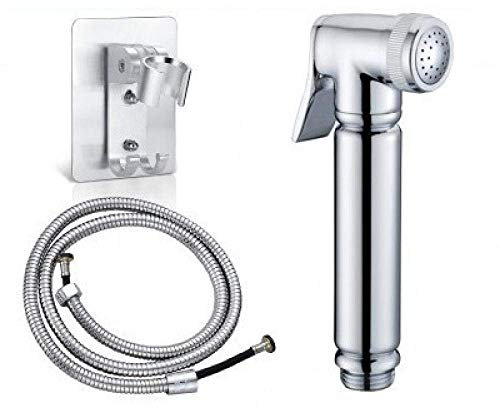 Chrome Toilet Hand Bidet Sprayer - Toilet Spray Gun Set Companion Toilet Toilet Cleaning Butt Washer Portable Booster Flushing Body Cleaner