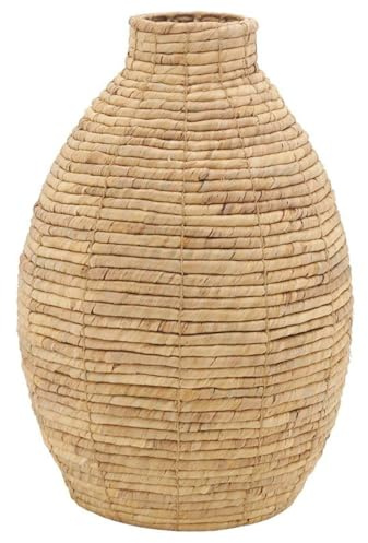 AUBRY GASPARD - Vase Jarre en Jacinthe d'eau - Finition Naturelle - Fabrication Artisanale - Ø 40 cm, Hauteur 60 cm - Idéal pour Décoration Intérieure - Poids 3,50 kg