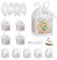 LALAGO 100 Stück Hochzeit Geschenkbox Süßigkeiten Box Gastgeschenke Kleine Geschenkboxen Schachtel mit Farbband Bonboniere Kasten für Gäste für Hochzeit Hochzeitstag Kinder Taufe Party (Weiß)