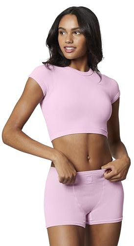 florence by mills Damen Softie Seamless Short Sleeve Baby Tee Hemd, Blickdicht, Orchideenstrauß, S