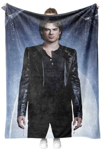 Damon Kuscheldecke 150x200 Decke,TVD Blanket ltraweich Und Warm Mikrofaser Werfen Sofadecke für Erwachsene Flanelldecke,Sherpa Decken (Damon Salvatore)