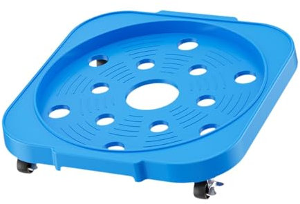 Ronyme Movable Gas Bottle Stand Propane Bottle Stand Round Multifunction Gas Tank Tray with Wheels Support Tray for Potted Plants, Blue