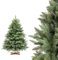 FAIRYTREES Weihnachtsbaum künstlich, Nordmanntanne Premium 120 cm, Naturgetreue Spritzguss Elemente, Made in EU, Künstlicher Weihnachtsbaum mit handgefertigtem Ständer aus Eschenholz